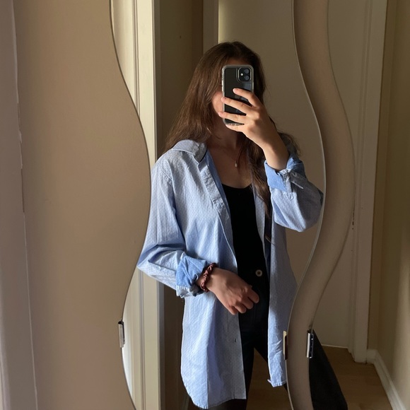 Hörst blue dotted men’s shirt - Picture 3 of 3